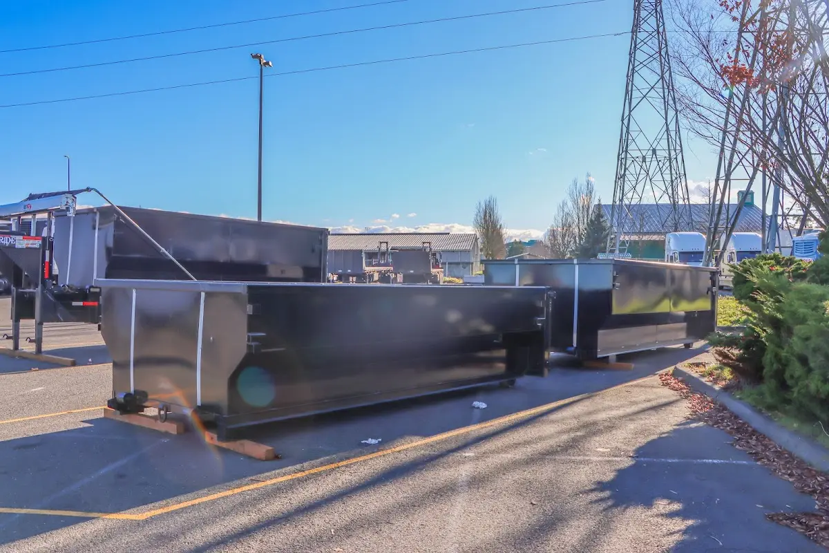 Roll-off dumpster ready for waste disposal at job site for Roll Off Dumpster Rental in Twinsburg